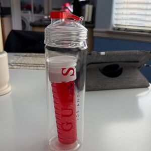 Clear and Red Infuser Water Bottle